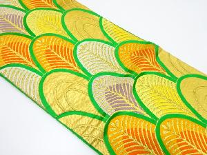 アンティーク　橋本織物製　青海波に若松模様織り出し袋帯（着用可）